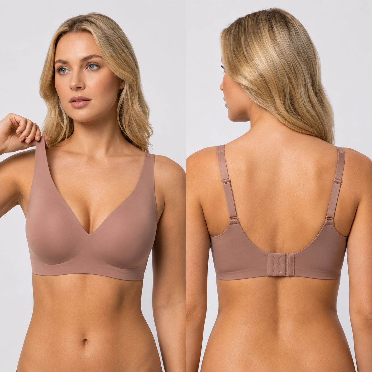Naadloze Push-Up BH zonder Beugel – Diepe V-hals