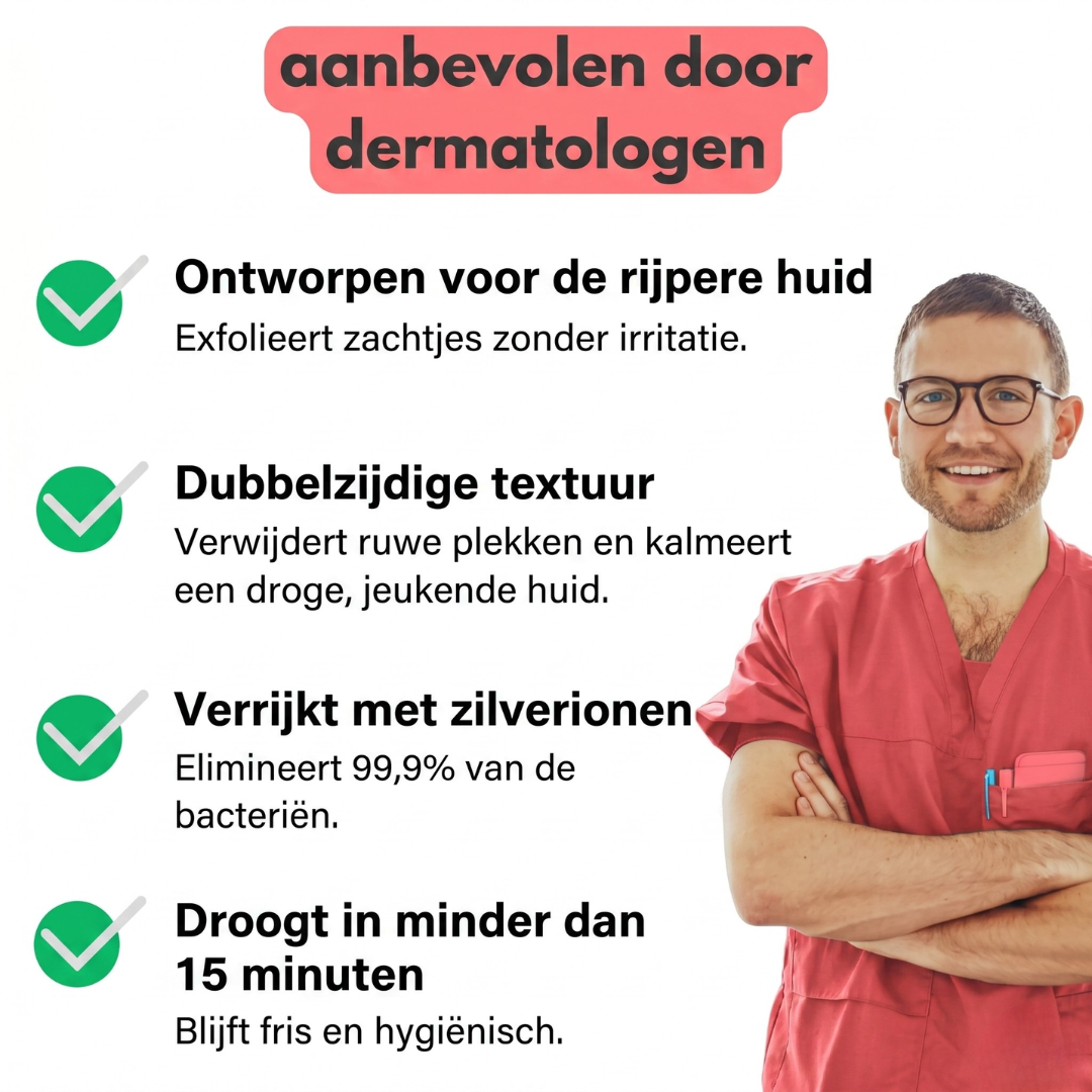 Velora Exfoliërende Antibacteriële Douchedoek