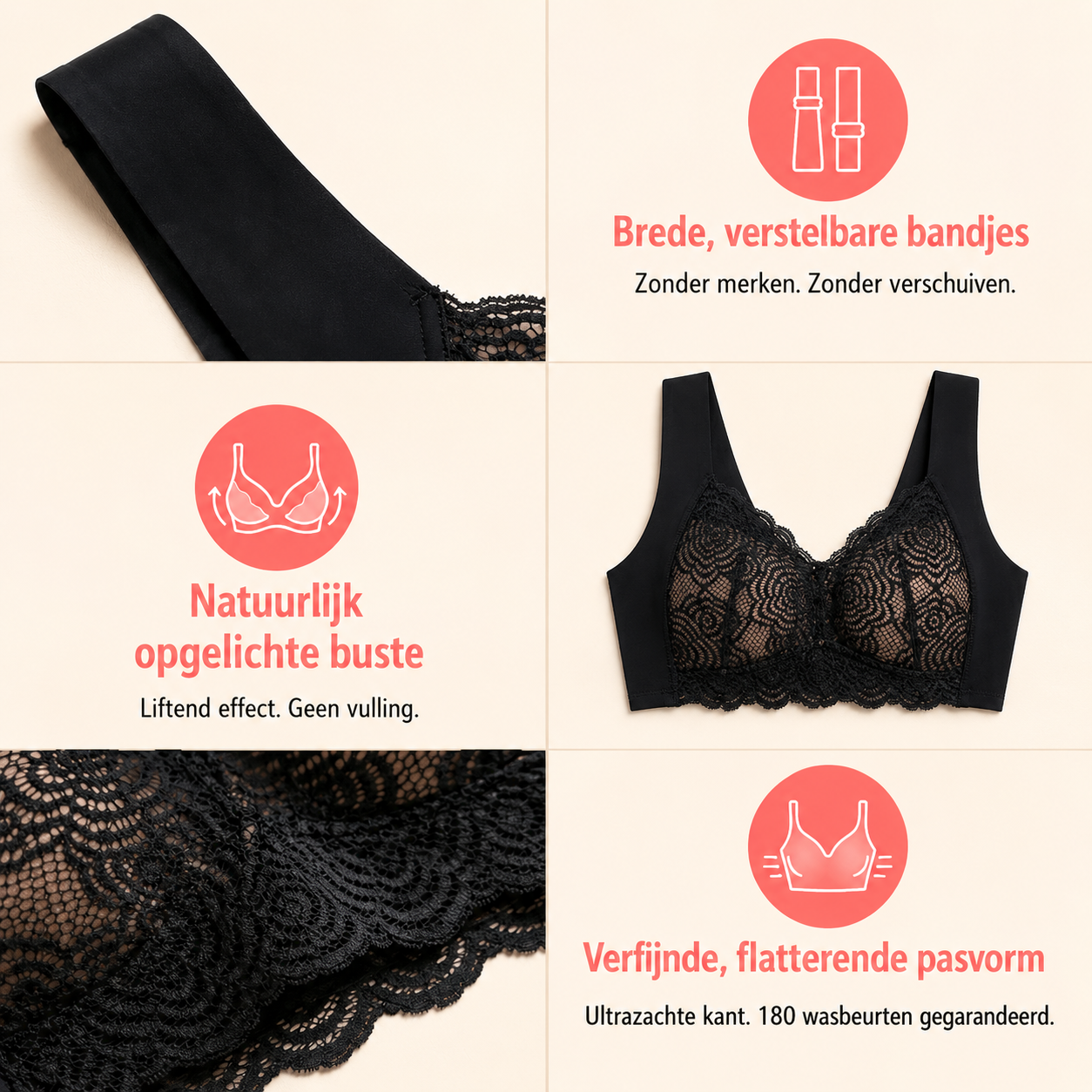 BH LaceLift™ | Natuurlijke ondersteuning, ultra-zachte kant, absoluut comfort