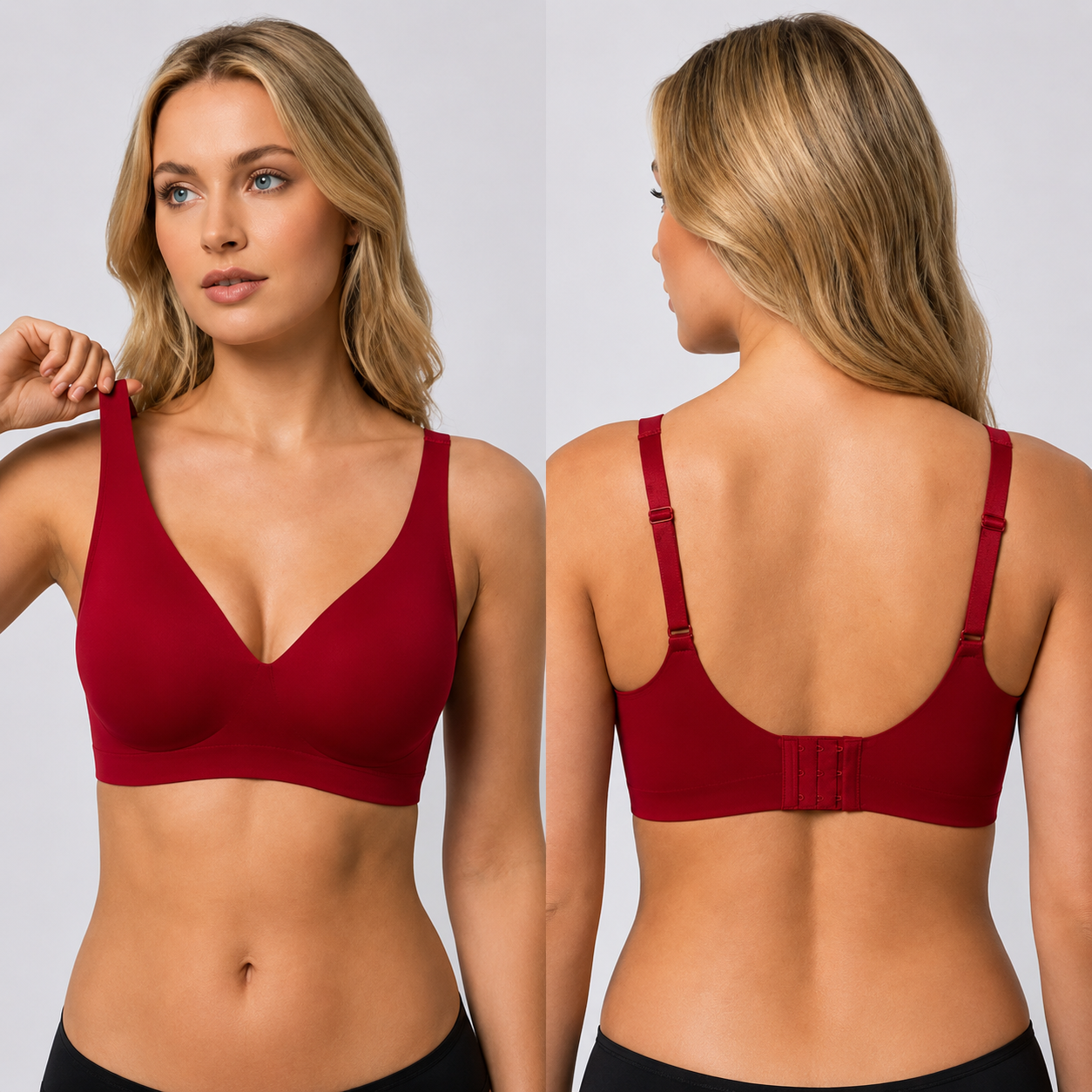 Naadloze Push-Up BH zonder Beugel – Diepe V-hals