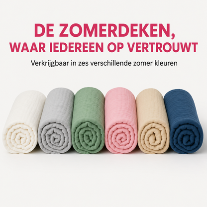 Zachte Mousseline Zomer Deken - 100% Biologisch Katoen