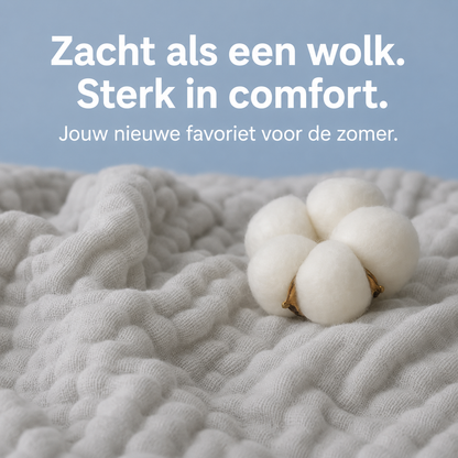Zachte Mousseline Zomer Deken - 100% Biologisch Katoen